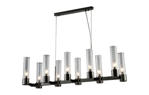 Подвесная люстра Crystal Lux Otono OTONO SP10 L980 BLACK CHROMIUM/TRANSPARENTE