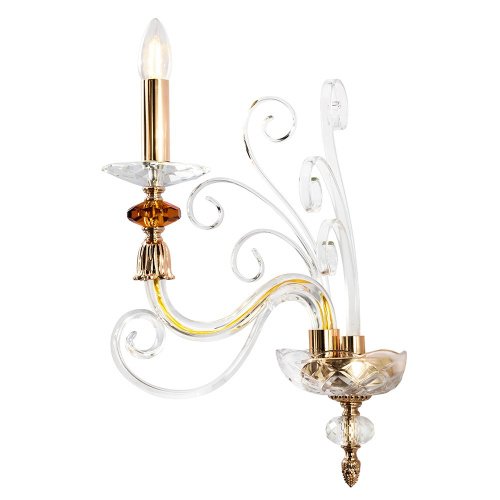 Настенное бра Crystal Lux CATARINA CATARINA AP1 V2 GOLD/TRANSPARENT-COGNAC