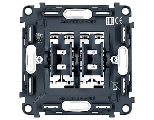 PR120 PR120 Механизм 2-клавишного проходного выключателя 10A-250V QUANT PRO