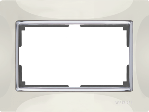 WL03-Frame-01-DBL-ivory / Рамка для двойной розетки (слоновая кость) Рамка Werkel Snabb WL03-Frame-01-DBL-ivory / Рамка для двойной розетки (слоновая кость)
