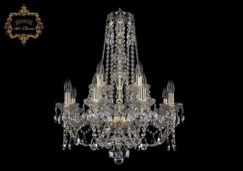 11.21.8+4.200.h-70.Gd.Sp Подвесная хрустальная люстра 11.21 Art Classic 11.21.8+4.200.h-70.Gd.Sp