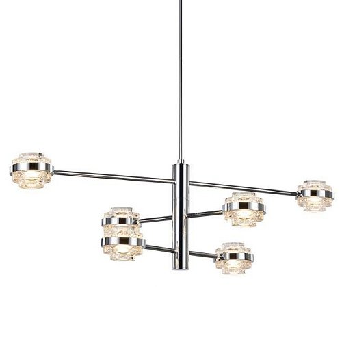 MX22030002-6A chrome/clear Люстра на штанге Delight Collection Indiana MX22030002-6A chrome/clear