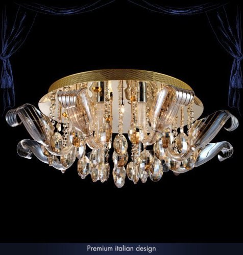 311/20 Linsey золото/тонированный хрусталь LED (уп. Premium) Потолочная люстра Eurosvet 311 311/20 Linsey золото/тонированный хрусталь LED (уп. Premium)