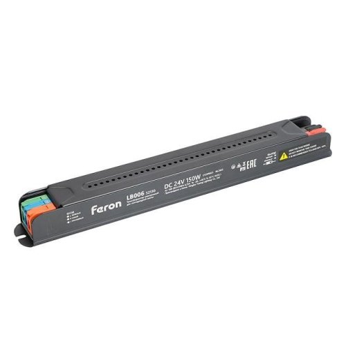 Трансформатор для светодиодной ленты с диммированием 150W 24V IP20 Feron LB006 52130