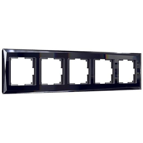 W0051208/ Рамка на 5 постов Diamant (черный) Рамка Werkel W0051208/ Рамка на 5 постов Diamant (черный)