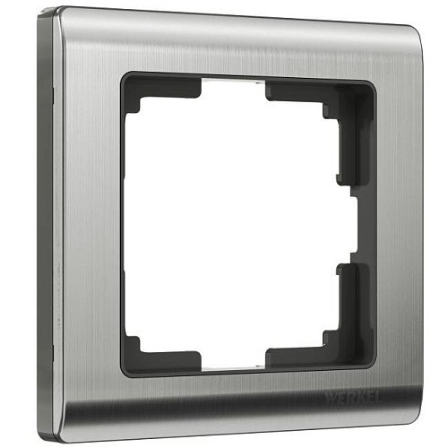 W0011602/ Рамка на 1 пост Metallic (глянцевый никель) Рамка Werkel W0011602/ Рамка на 1 пост Metallic (глянцевый никель)