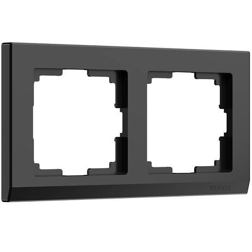 Рамка Werkel W0021808/ Рамка на 2 поста Stark (черный)