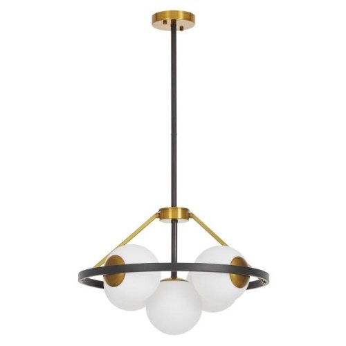 LDP 8034-5 BK+WT Люстра на штанге Lumina Deco Donzano LDP 8034-5 BK+WT