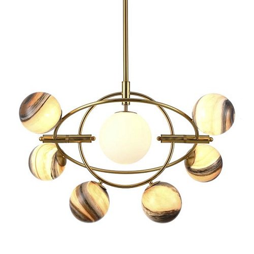 KG1122P-7B brass Люстра на штанге Delight Collection Planet KG1122P-7B brass