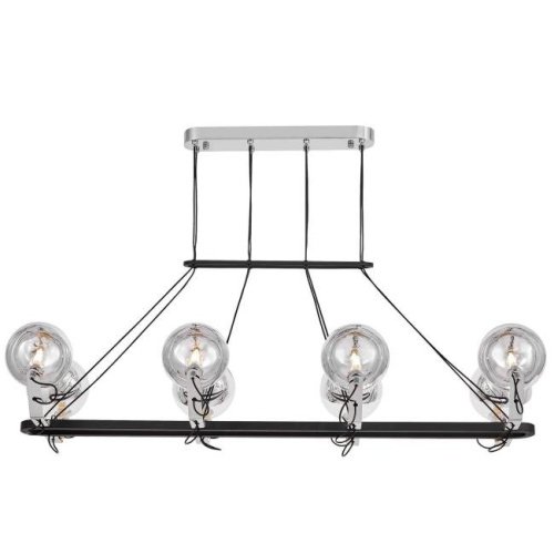 LDP 9110-8-PR BK+CHR Подвесная люстра Lumina Deco Marseo LDP 9110-8-PR BK+CHR