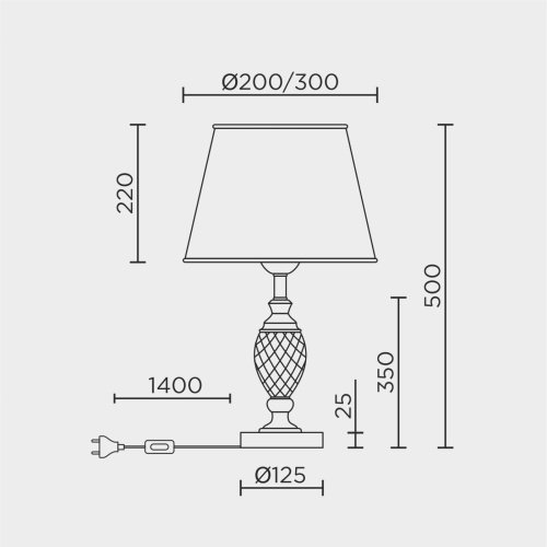 Настольная лампа ML Modelux ML.5504.01TL GD