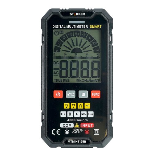 Мультиметр цифровой, 4000 отсчетов Stekker MTM HT125B 49995