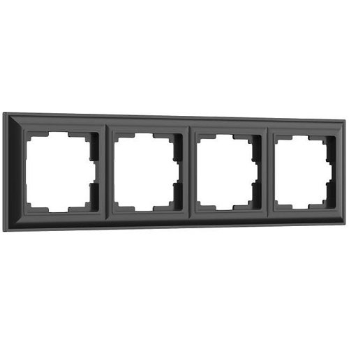 W0042208/ Рамка на 4 поста Fiore (черный матовый) Рамка Werkel W0042208/ Рамка на 4 поста Fiore (черный матовый)