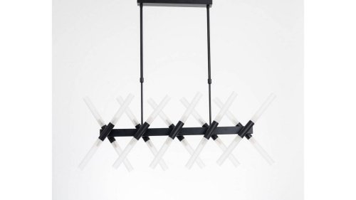 Люстра на штанге Lumina Deco Alford LDP 6036-20 BK
