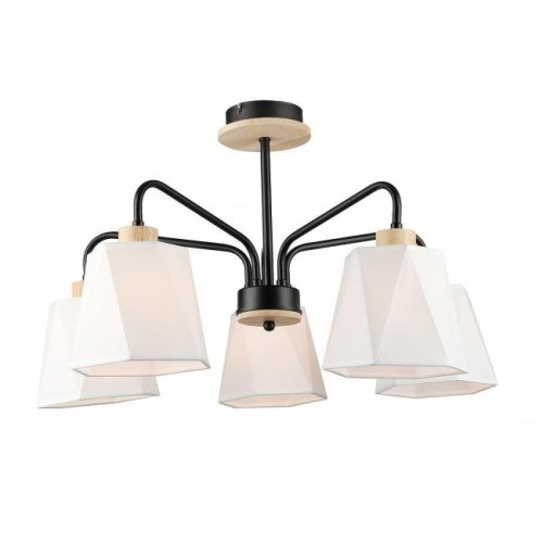 MD.5714-5-S-BK+WOOD Потолочная люстра IMEX MD.5714-5-S-BK+WOOD