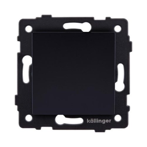 REA-S-006BK Выключатель 1-клавишный перекрестный 10А/250В, черный Kollinger REA-S-006BK для Aspekt, Eleganz, Reflex