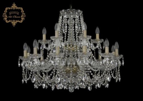 Подвесная хрустальная люстра 11.25 Art Classic 11.25.12+6.300.2d.Br.Sp