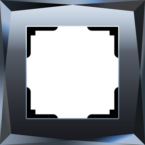 W0011208/ Рамка на 1 пост Diamant (черный) Рамка Werkel W0011208/ Рамка на 1 пост Diamant (черный)