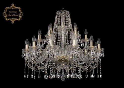 11.12.12+6+3.300.Gd.Sp Подвесная хрустальная люстра 11.12 Art Classic 11.12.12+6+3.300.Gd.Sp