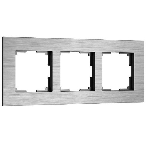 W0033506/ Рамка на 3 поста AluMax (алюминий) Рамка Werkel W0033506/ Рамка на 3 поста AluMax (алюминий)