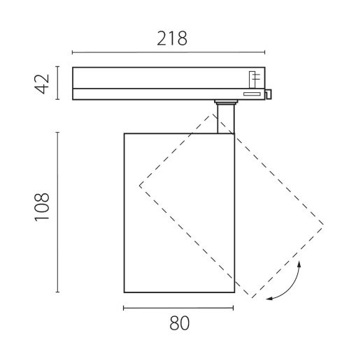 Трековый светильник Lightstar Alta Base A5337TRIAC
