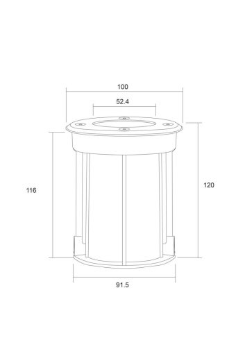Уличный встраиваемый Maytoni Tubo O043DL-01S