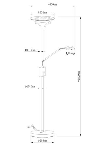 Торшер Arte Lamp Duetto A4329PN-2SS