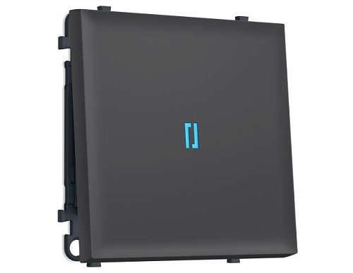 MS902020 MS902020 Комплект механизма 1-кл выключателя с подсветкой 10000K SIGMA Графит Мягкое касание 10A-250V QUANT PRO (SP9020, PR101, G17B)