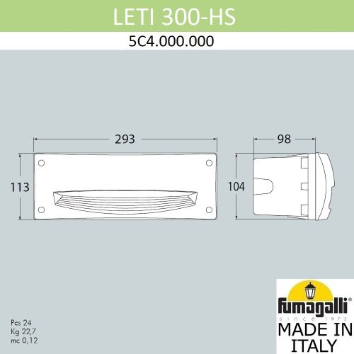 Подсветка для ступеней Fumagalli Leti 5C4.000.000.AYF1R