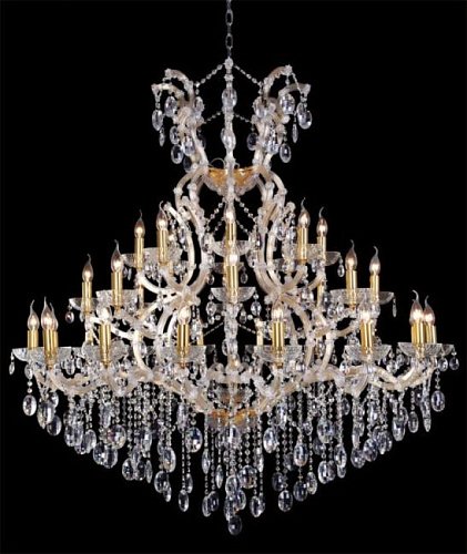 HOLLYWOOD SP16+8+8 GOLD Подвесная хрустальная люстра Hollywood Crystal Lux HOLLYWOOD SP16+8+8 GOLD
