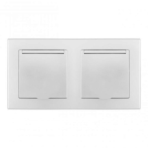SET06-2-41-1x2 silver Розетка Arte Milano Set06-2 SET06-2-41-1x2 silver