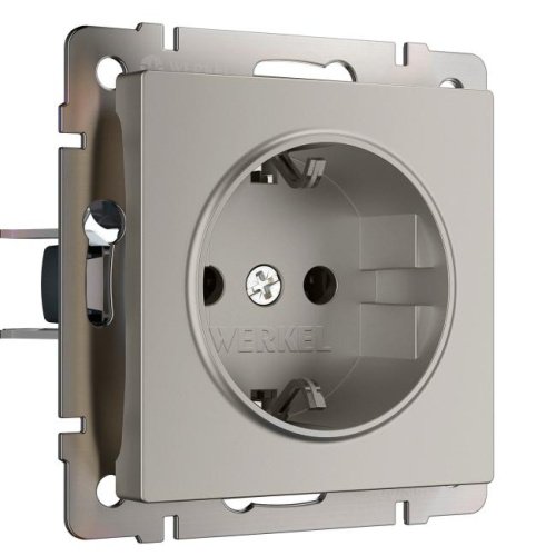 Розетка Werkel W1271004/ Розетка с заземлением (дымчатый)