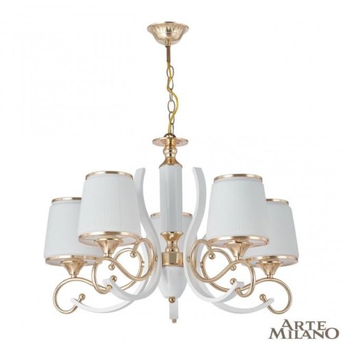 303857/5 Wh/Gd Подвесная люстра Arte Milano Florentia-3857 303857/5 Wh/Gd