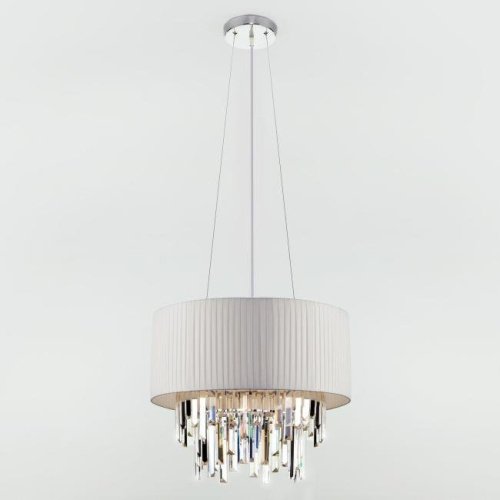 Подвесная люстра Eurosvet Amantea 10122/6 хром/прозрачный хрусталь Strotskis Smart (10106/6)