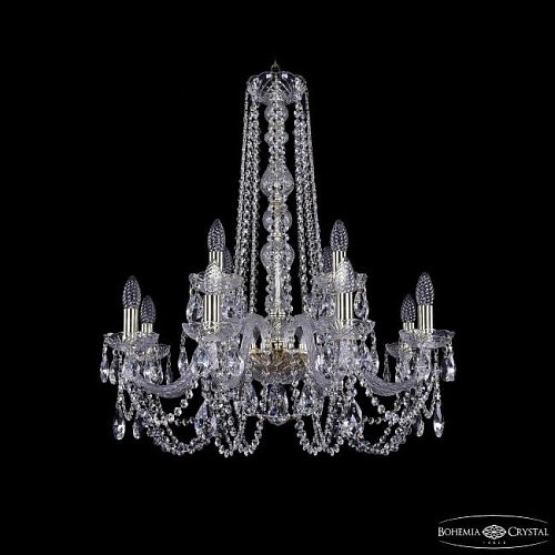 Подвесная хрустальная люстра 1402 Bohemia 1402/8+4/240/h-76 G