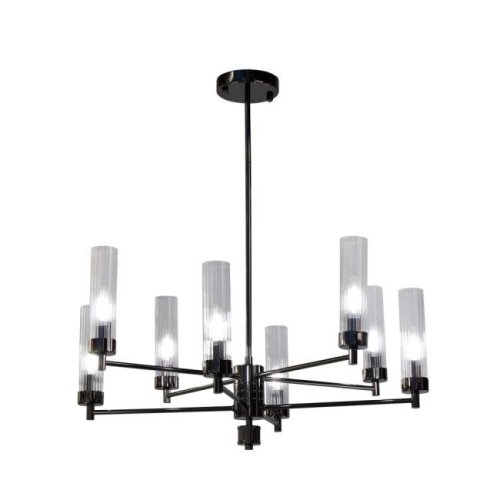 INDIGO SP8 PEARL BLACK Люстра на штанге AM Group INDIGO SP8 PEARL BLACK