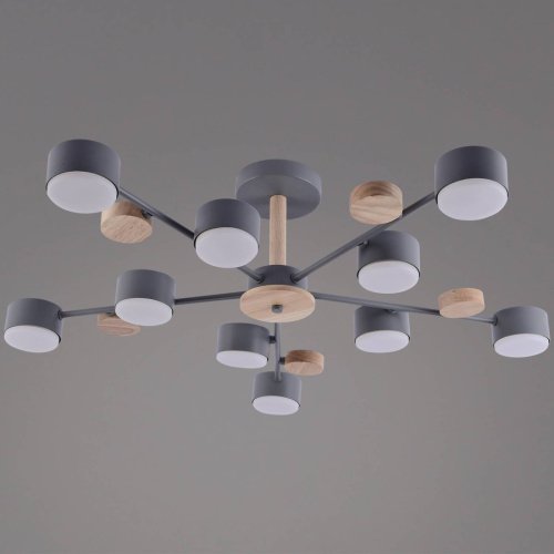Потолочная люстра Reluce 03758-0.3-10 GREY+WOOD GX53