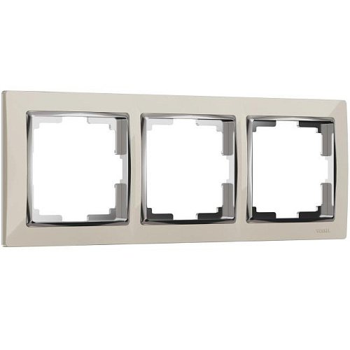 W0031903/ Рамка на 3 поста Snabb (слоновая кость/хром) Рамка Werkel W0031903/ Рамка на 3 поста Snabb (слоновая кость/хром)