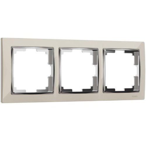 W0031903/ Рамка на 3 поста Snabb (слоновая кость/хром) Рамка Werkel W0031903/ Рамка на 3 поста Snabb (слоновая кость/хром)