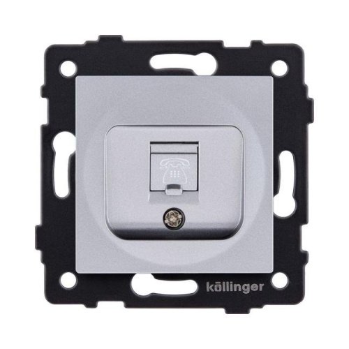 Розетка телефонная RJ11, серый Kollinger REA-009GY для Aspekt, Eleganz, Reflex