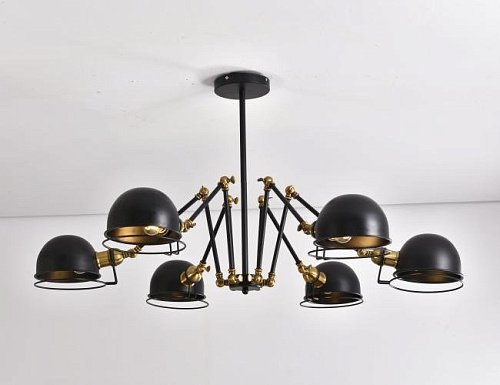 Люстра на штанге Lumina Deco Valmonti LDP D015-6 BK