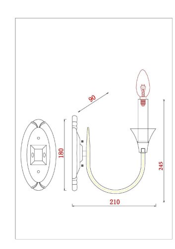 Настенное бра Arte Lamp Collinetta A4094AP-1PB