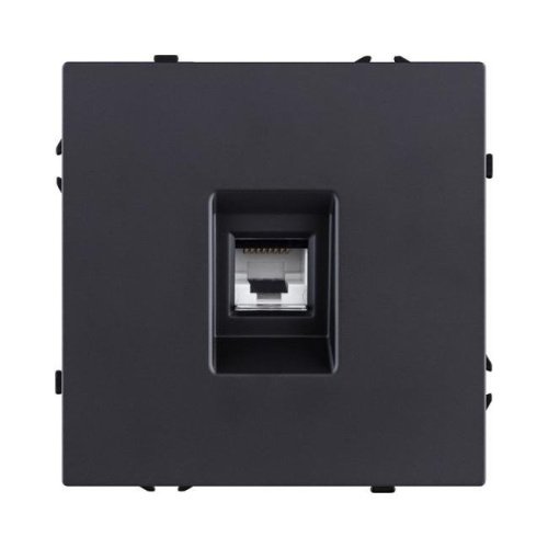 Розетка Ethernet RJ45 Cat.6, черный матовый Kollinger Eclipse EC-017BK