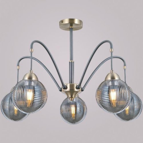 IL0433-5PSQ-79 BK AB Потолочная люстра ILLUMICO IL0433-5PSQ-79 BK AB