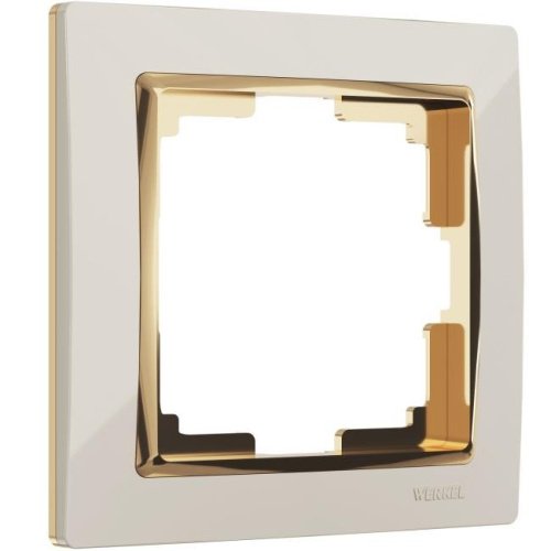W0011932/ Рамка на 1 пост Snabb (слоновая кость/золото) Рамка Werkel W0011932/ Рамка на 1 пост Snabb (слоновая кость/золото)