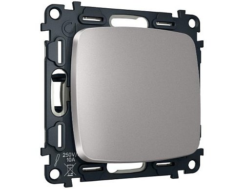 MO501050 MO501050 Комплект механизма 1-кл выключателя с самовозвратом OMEGA Сталь матовый QUANT (OP5010, VM113)