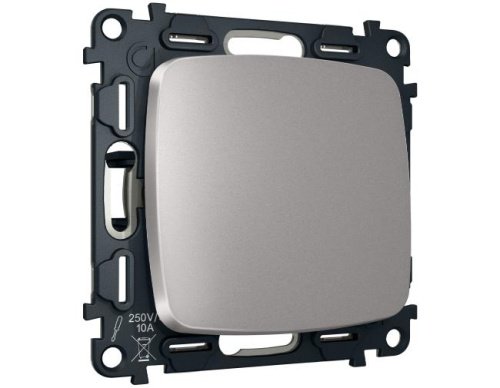 MO501050 MO501050 Комплект механизма 1-кл выключателя с самовозвратом OMEGA Сталь матовый QUANT (OP5010, VM113)