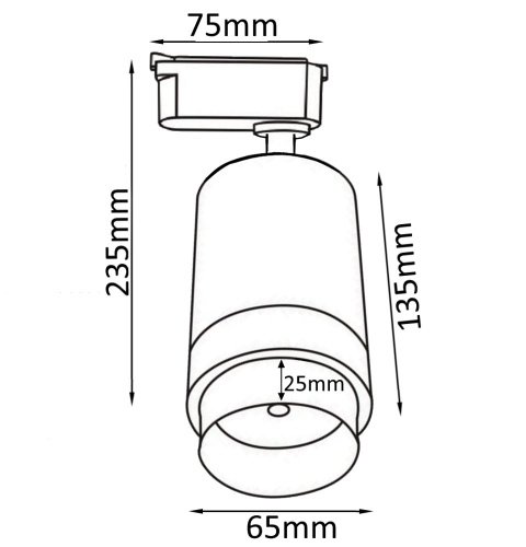 Трековый светильник Crystal Lux Clt 0.11 CLT 0.31 008 15W BL