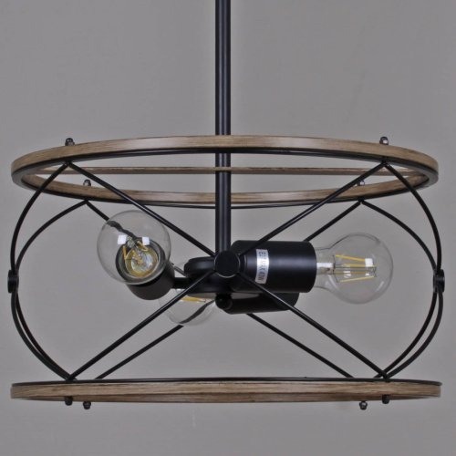 Подвесная люстра ILLUMICO IL1008-3P-05 BK WOOD