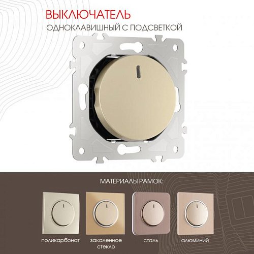 202.31-1.shampan Выключатель Arte Milano Am-202 202.31-1.shampan